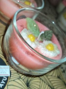 Floral Candle Jar Sented