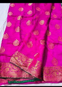Pink Banarasi Silk Saree