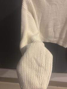Cream Knit Cropped Sweater