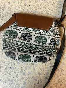Elephant Print Crossbody Bag