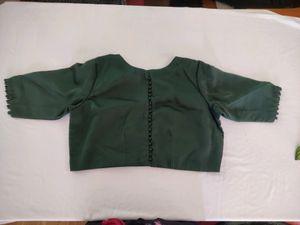 Green Sequence Saree With Blouse (Women)