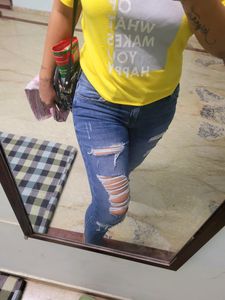 ONLY Distressed Skinny Stretchable Jean For Women