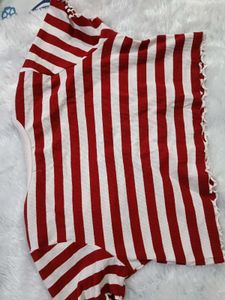 Striped Button-Down Top