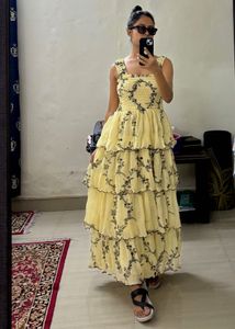 Ganni Floral Tiered Maxi Dress