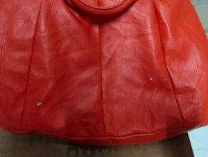 Red Leather Hobo Bag imported quality