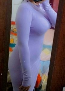 Lavender Ruched Mini Dress