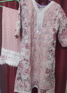 Elegant Floral Print Kurta Set