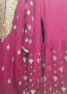 Party Maroon Salwar Suit With Dupatta