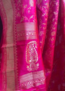 Pink Kanchipuram Banarsi Saree