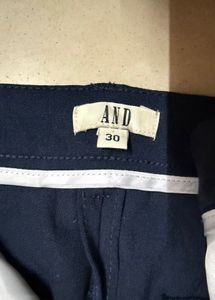 AND Straight Fit Trousers Mid Rise