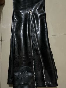 UNISEX Stylish Black Thick Leather Pants