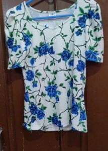 Floral Print Puff Sleeve Top