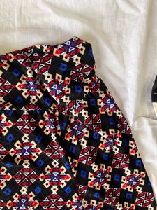 Patterned Mini Skirt
