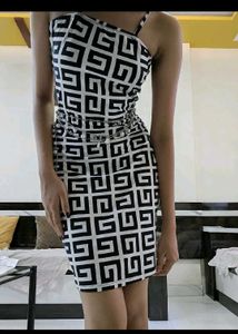 Chic Black &amp; White Mini Dress