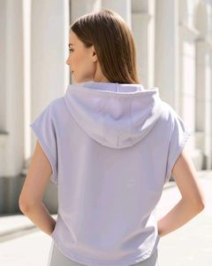 Lavender Sleeveless Hoodie