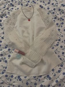 turtle neck white classy top