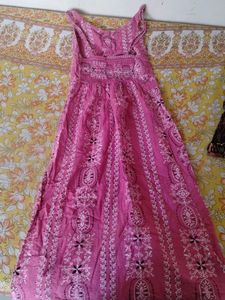 Pink Embroidered Dress