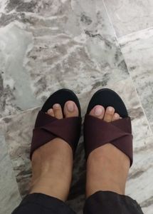 Burgundy Criss-Cross Heels