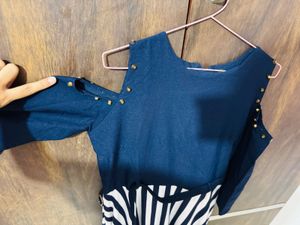 Dress For Girls Navy Blue