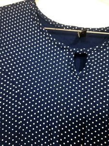 Navy Blue Polka Dot Dress