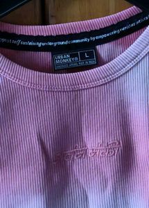 Pink Tie-Dye Crop Tank Top