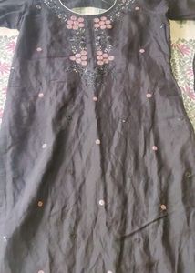 Embroidered Black Kurti