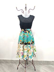 Butterfly Print Skirt