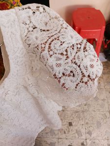White Crochet Dress