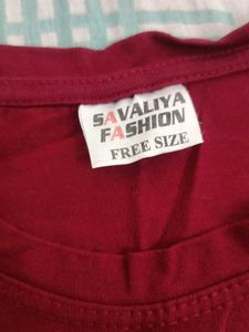 Smile Graphic Tee - Maroon