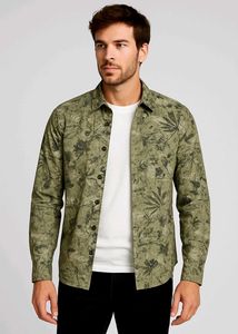 Green Floral Print Shirt (M Size)