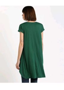 AND Cusual Regular Sleeves Solid Green Tunic