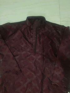 Maroon Color Kurtas Set With Dhoti Pant