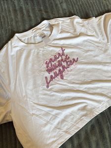 White Graphic Print Tee