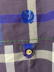 D’cot Purple Plaid Button-Down Shirt