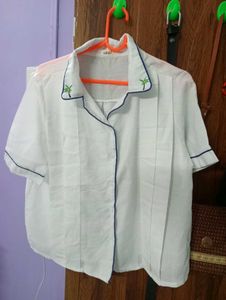 White Palm Tree Print Top