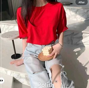 New With Tag Cute Red Korean Pullover