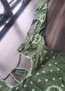 Olive Green Tie-Back Top