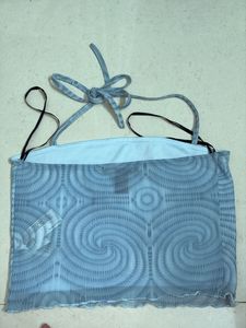 Forever 21 Blue Pinteresty Top Backless With S