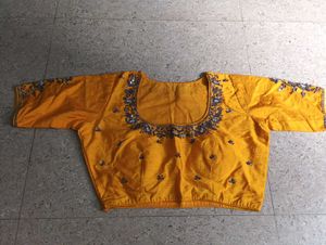 Yellow Embroidered Blouse