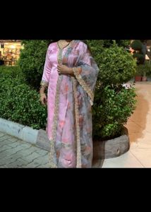 Wedding Dress Pink Organza Dupata Patiyala Salwar