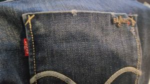 Dark Blue Low Waist Denim Capri