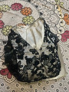 Elegant Draped Saree with Designer Blouse