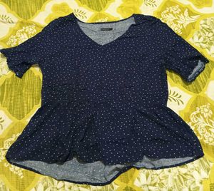 Polka Dot Peplum Top
