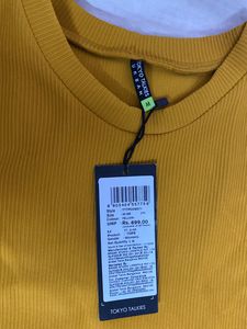 Stylish Cutout Mustard New Top