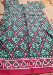 New Pink &amp; Green Kurta Set