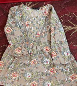 Cotton short kurtha &amp; pant set