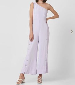 Vero Moda Lavender One-Shoulder Jumpsuit