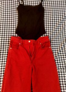 RED h&amp;m jeans