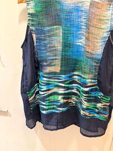 Abstract Print Sleeveless Top