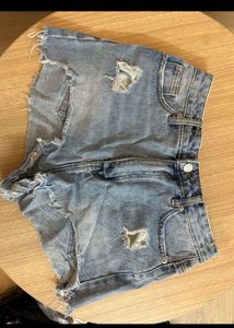 Combo Of Top And Denim Shorts
